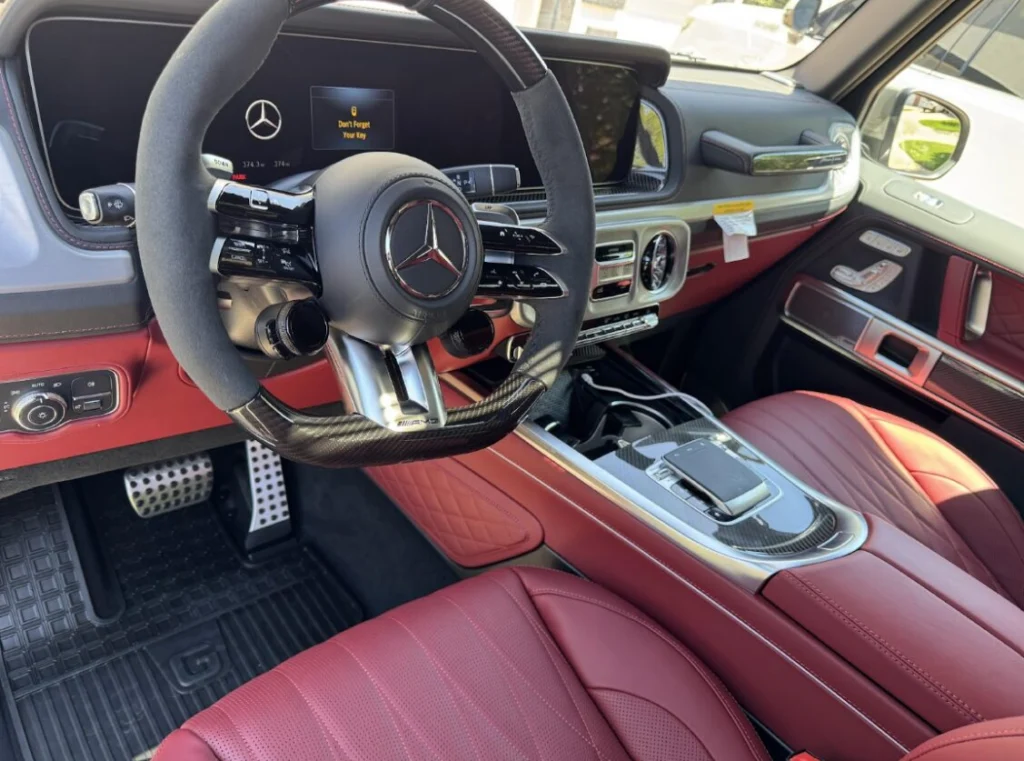 inside the car